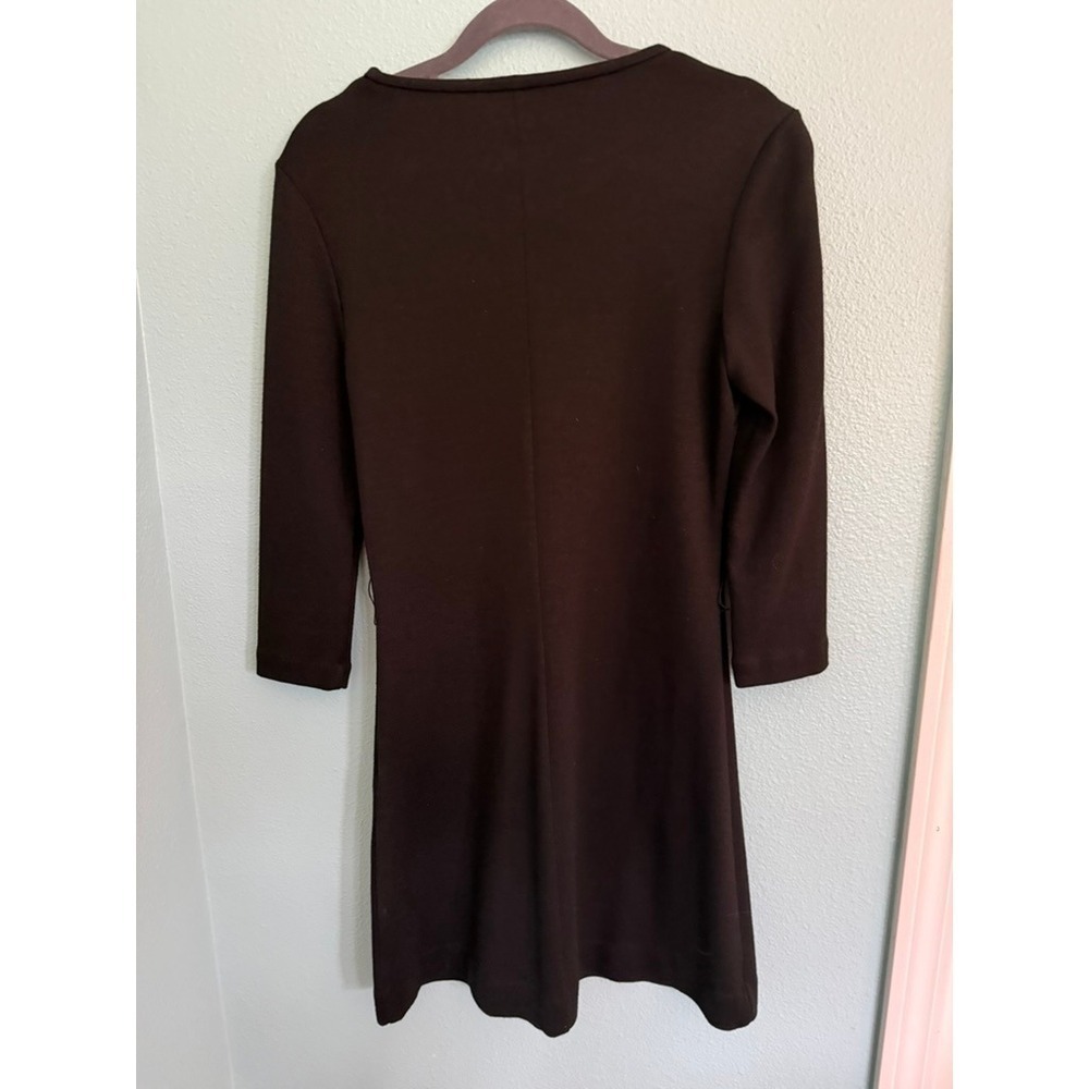 DESIGNER Tory Burch Black Knit Dress 3/4 Sleeve size 4 Quiet Luxury - Picture 3 of 5
